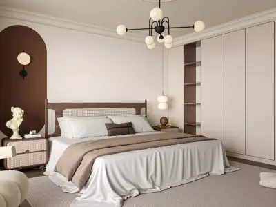 Modern Cozy Bedroom 3D model