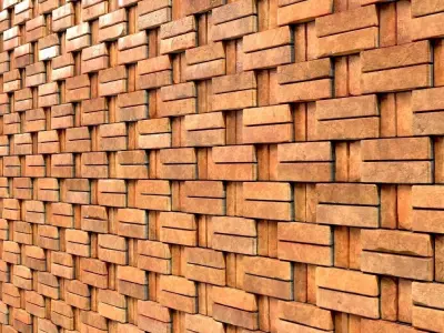 Lattice Brick-01-PBR Material-2K-4K Texture