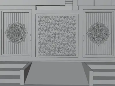 Front gate design 3D model