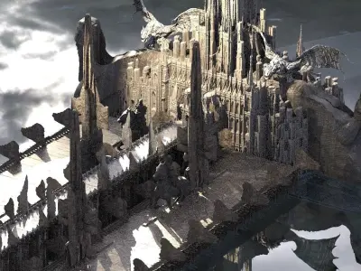 League of legends Courtyard of the Gods Kit bash 3D model