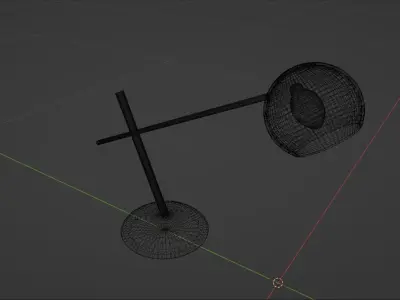 Wooden Table Lamp Free low-poly 3D model