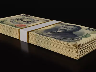 Money Stack - 1000 Yen - Coins -High Quality 3D model 3D model