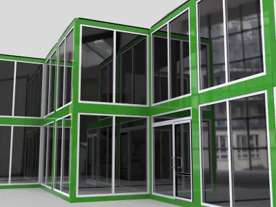 Modular building Mini mart 3D model