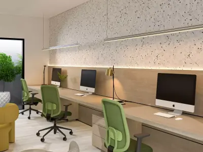 Exclusive Design Coworking Space Home Office Interior Design 3D model