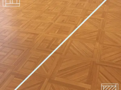 Parquet - Laminate - Wooden floor 2 in 1 Low-poly 3D model 108
