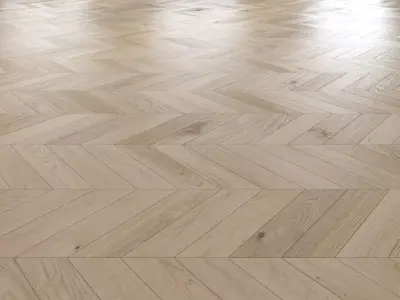 Oak Chevron light floor 3D model