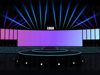 Event stage design 3D model