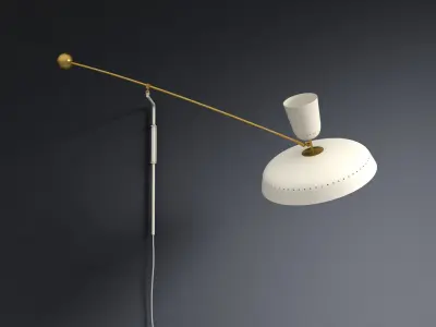 French Balancier Wall Lamp 3D model