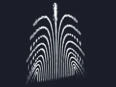 animated fountain 3D model