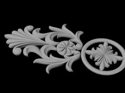 dekor ornate ornament 3D model 4