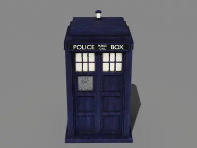 Tardis Exterior - Police Box Low-poly 3D model