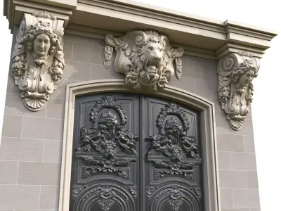 Front Entrance Home Classic Design 3 3D model