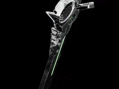 Scifi Blade Low-poly 3D model