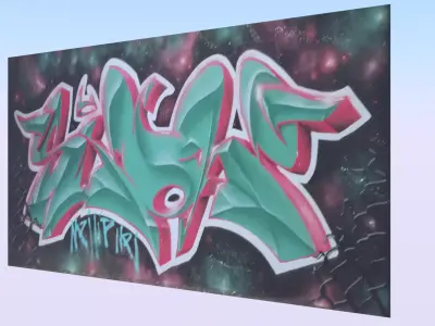 Graffiti wall XXIV 3D model