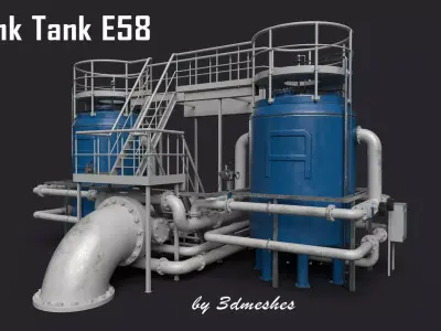 Waterstation Berlin Friedrichshain - PBR Low-poly 3D model