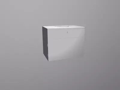 Wooden Apothecary Case Low-poly 3D model