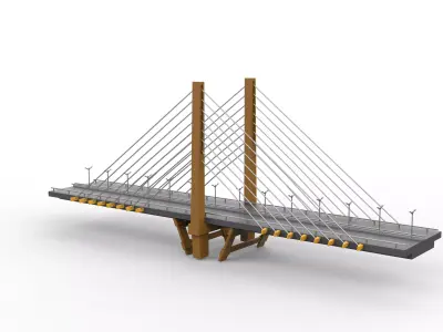 Suspended Water Bridge 3D model