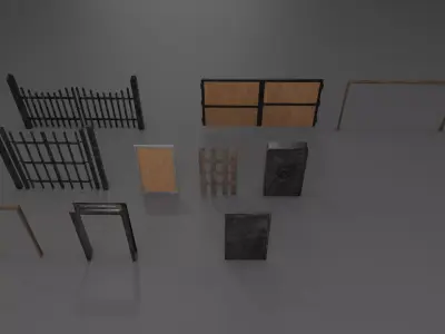 Door Pack Low-poly 3D model
