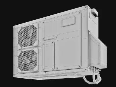 Sci-Fi air conditioner 04 3D model