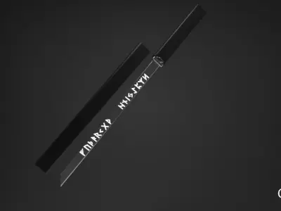 Sci-fi ninja sword  Low-poly 3D model