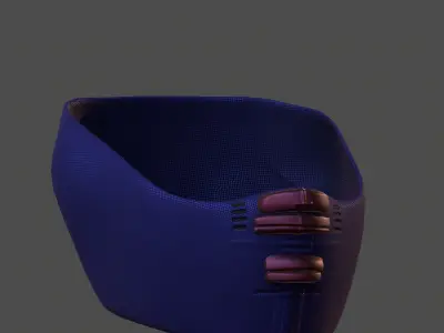 Gas mask helmet 3d model scifi Low-poly  Low-poly 3D model 227