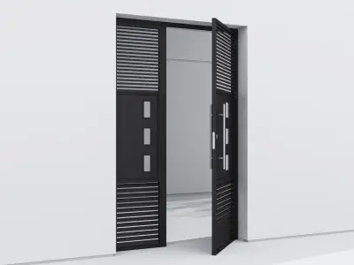 Aluminium door 105 3D model