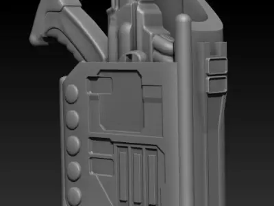 Small Sci-Fi Blaster 3D print model