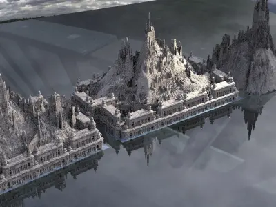 Jerusalem Inspired assassins Creed influenced Kit bash 3D model