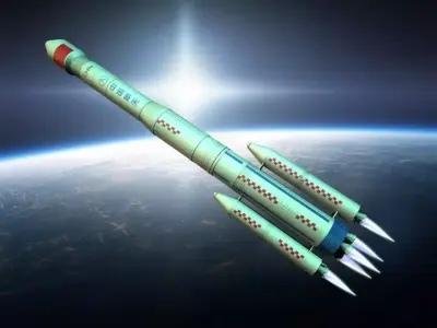 china shenzhou rocket capsule spacecraft 3D model