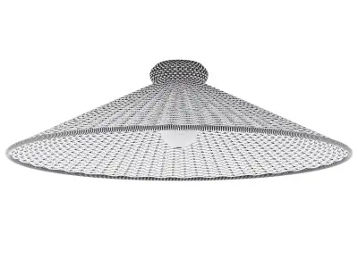 Tisse Oversized Woven Rattan Flush Mount Light 3D model