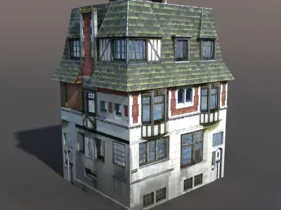 Apartment House 44 Low-poly 3D model