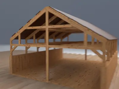 ABANDONED WOOD SHADE 3D model