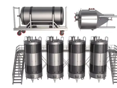 Steel Tanks Collection 3D model