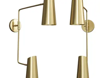 CYPRESS DOUBLE SWING ARM SCONCE Low-poly 3D model