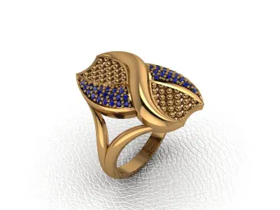 ring 15 piecering rings gold rings ring drawing ring  3D print model