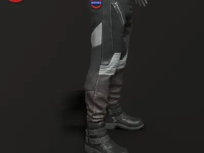 Sci fi pants v1 game ready Low-poly 3D model