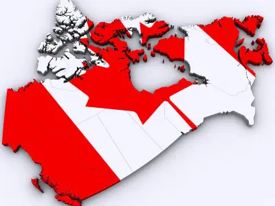 Map of Canada 3D model