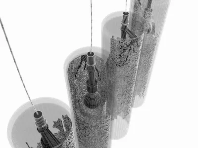 Terzani Frame Ceiling Light 3D model