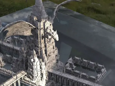 League of Legends dark architecture City Kit bash 3D model