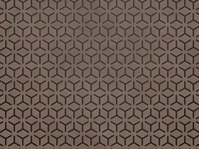 Modern Geometric 3D Wood Screen PBR Texture