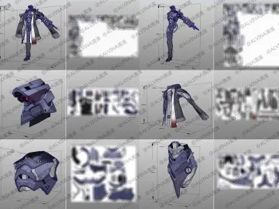 Honkai Star Rail Svarog Pepakura Full   Low-poly 3D model