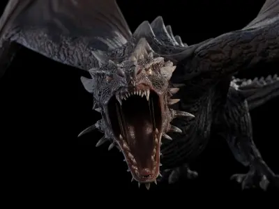 Dragon Creature Rigged 