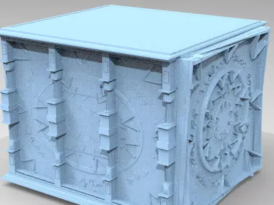 Observatory Baroque Floor With Cube 3  3D model