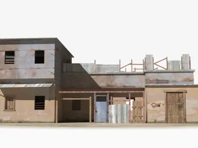 Slum x6 Low-poly 3D model