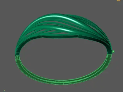Womens Bracelets Bangles 3DM STL OBJ With Details  3D print model