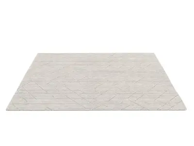 SADAL HAND-KNOTTED WOOL and SILK RUG 3D model