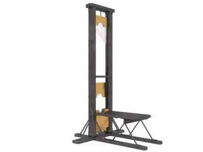 Antique Century French Guillotine 3D model