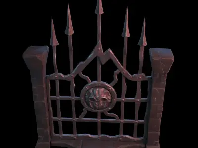 Fantasy gate 3D model