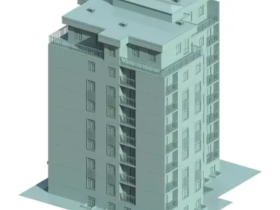 Residental building 3D model buy