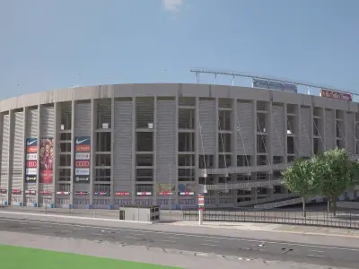 Camp Nou Barcelona Stadium 3D model